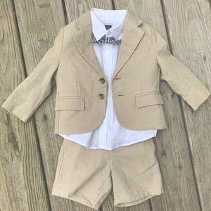 Janie and Jack Linen Suit Set